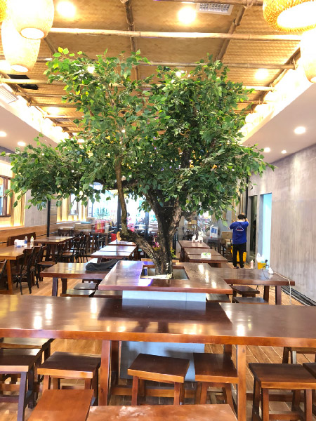 Thi công cây hoa giả đẹp