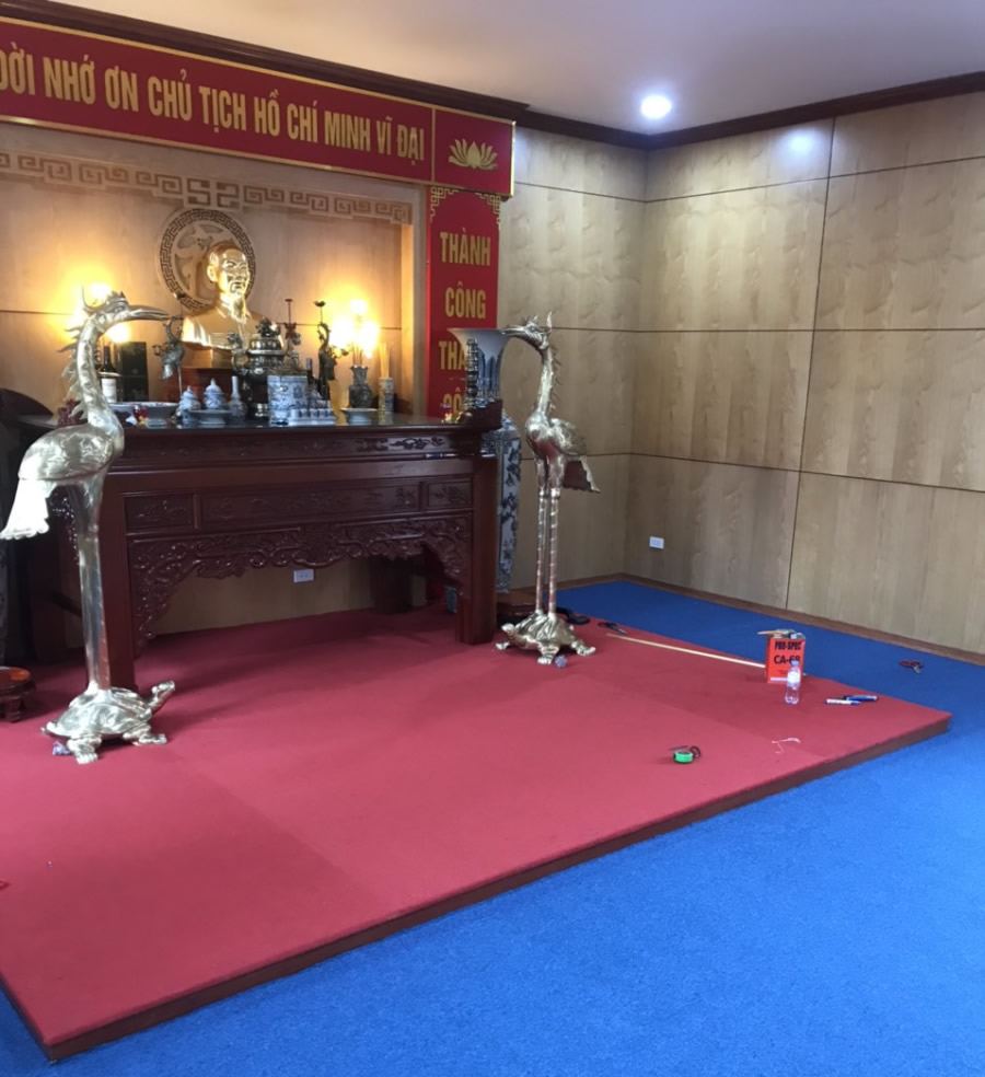 Thi công Thảm phòng thờ Sở Y Tế Nghệ An