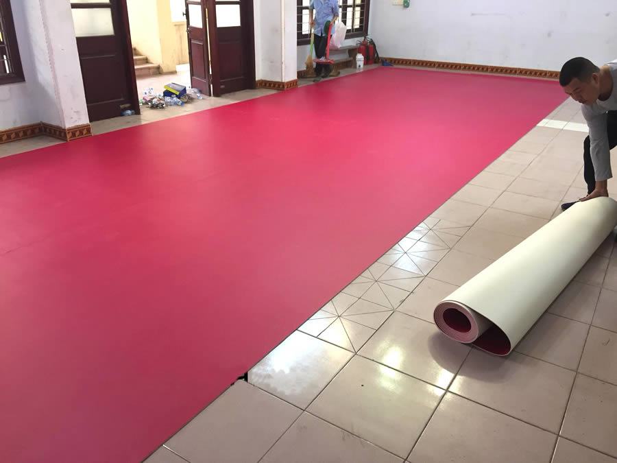 Thi công thảm trải sàn sân bóng bàn Vinh Nghệ An