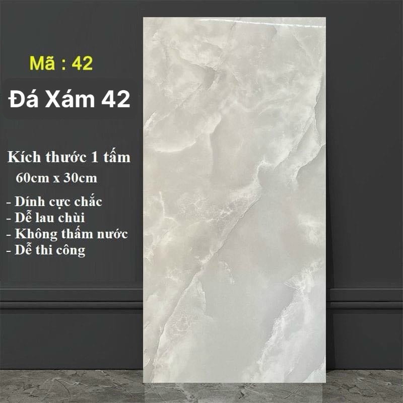 Thi công xốp dán tường PVC vân đá