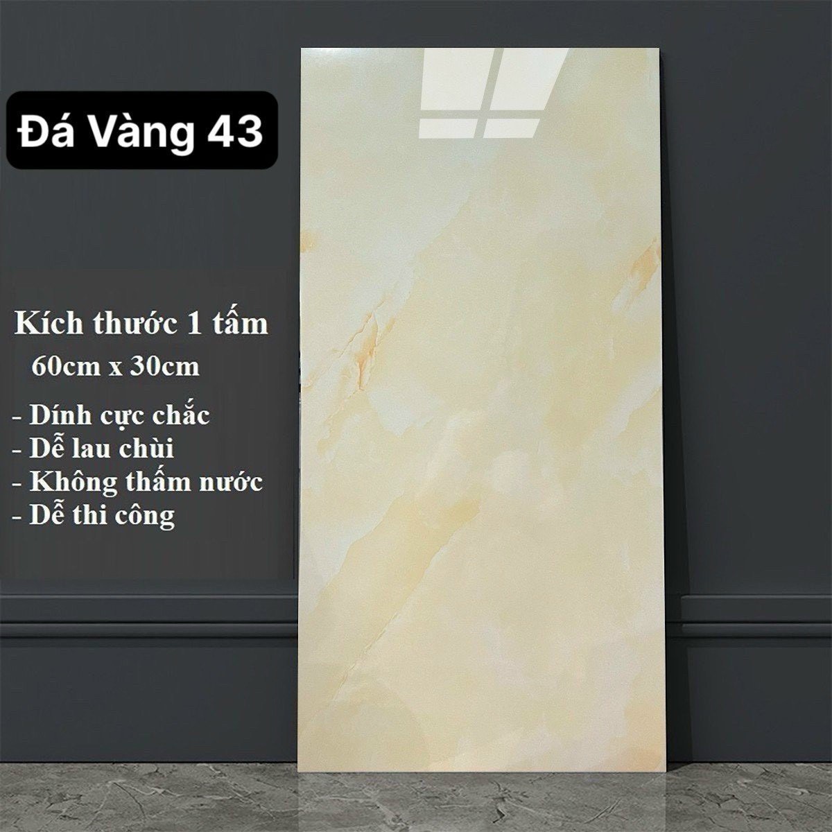 Thi công xốp dán tường PVC vân đá